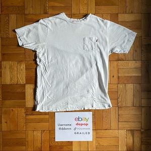 SUPREME White T-Shirt w/ red accents